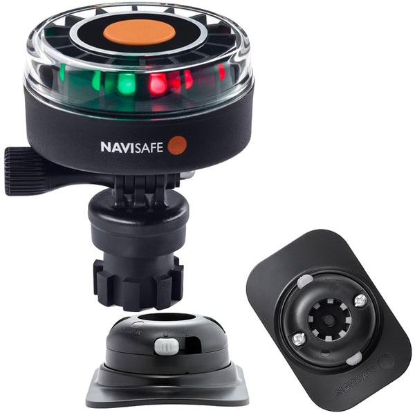 Navisafe Navilight 2NM Tricolor w/Navimount Base  RIB Mount - Black [340KIT2] - Image 1