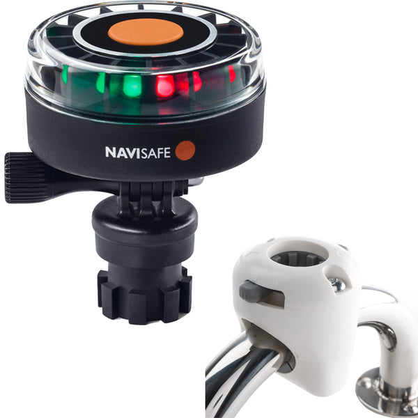 Navisafe Navilight 2NM Tricolor w/Navimount Base  Rail Mount - White [340KIT3] - Image 1