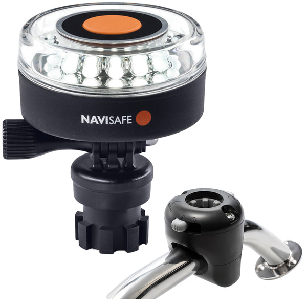 Navisafe Navilight 360 2NM White w/Navimount Base  Rail Mount - Black [040KIT] - Image 1