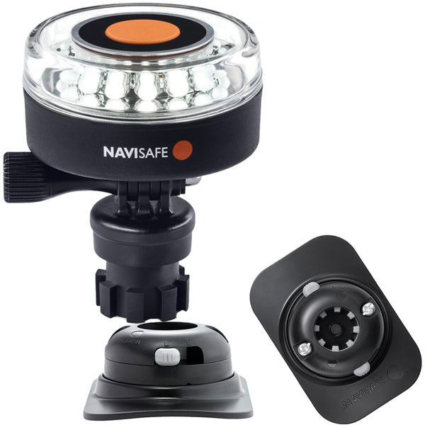 Navisafe Navilight 360 2NM White w/Navimount Base  RIB Mount - Black [040KIT2] - Image 1