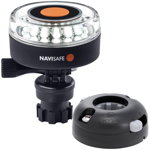 Navisafe Navilight 360 2NM White w/Navimount Base  Horizontal Mount - Black [040KIT7] - Image 1