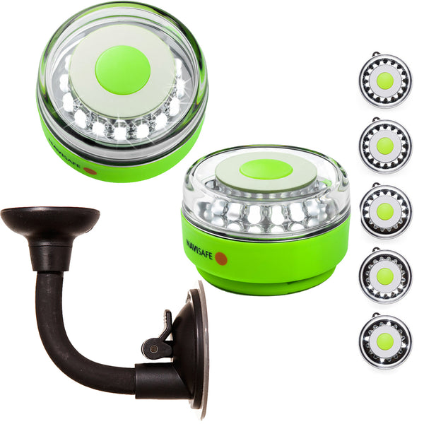 Navisafe Portable Navilight 360 2NM Rescue - Glow In The Dark - Green w/Bendable Suction Cup Mount [010KIT2] - Image 1