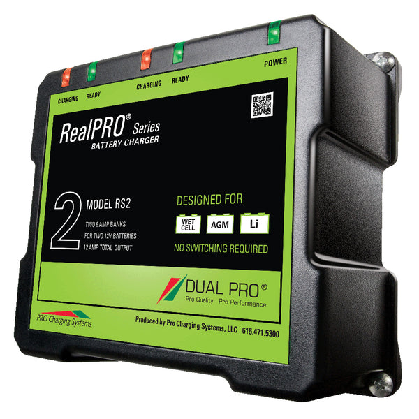 Dual Pro RealPRO Series Battery Charger - 12A - 2-6A-Banks - 12V/24V [RS2] - Image 1