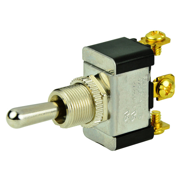 BEP SPDT Chrome Plated Toggle Switch - (ON)/OFF/(ON) [1002004] - Image 1