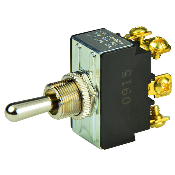 BEP DPDT Chrome Plated Toggle Switch - (ON)/OFF/(ON) [1002012] - Image 1