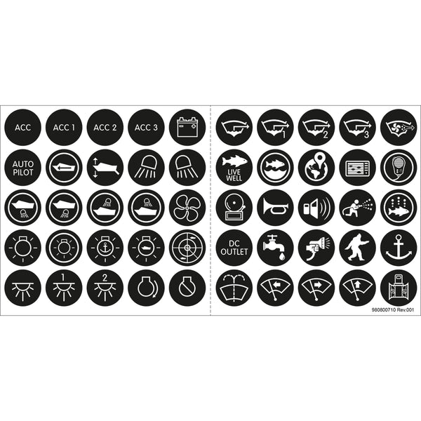 Blue Sea 4230 Push Button Switch Label Kit [4230] - Image 1