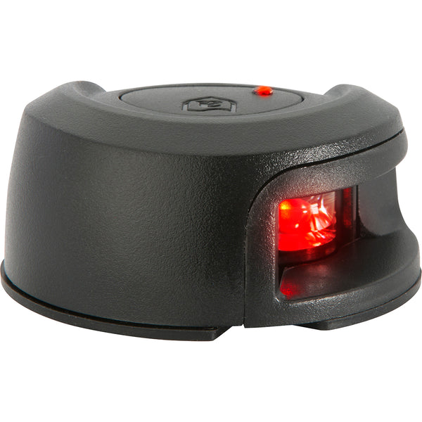 Attwood LightArmor Deck Mount Navigation Light - Black Composite - Port (red) - 2NM [NV2012PBR-7] - Image 1