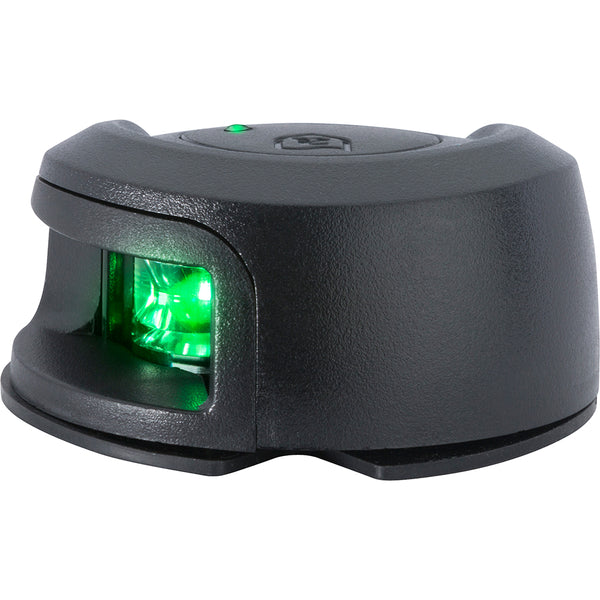 Attwood LightArmor Deck Mount Navigation Light - Black Composite - Starboard (green) - 2NM [NV2012PBG-7] - Image 1