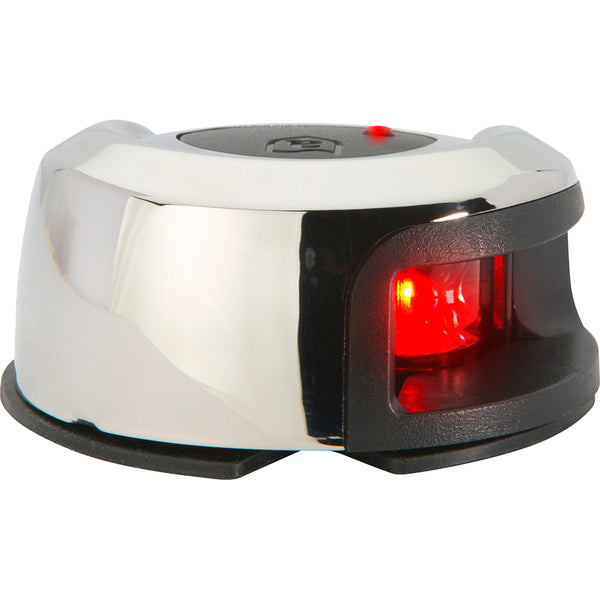 Attwood LightArmor Deck Mount Navigation Light - Stainless Steel - Port (red) - 2NM [NV2012SSR-7] - Image 1