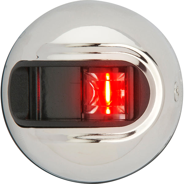 Attwood LightArmor Vertical Surface Mount Navigation Light - Port (red) - Stainless Steel - 2NM [NV3012SSR-7] - Image 1