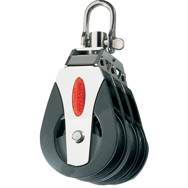 Ronstan Series 40 Ball Bearing Block - Triple - Swivel Head [RF40300] - Image 1