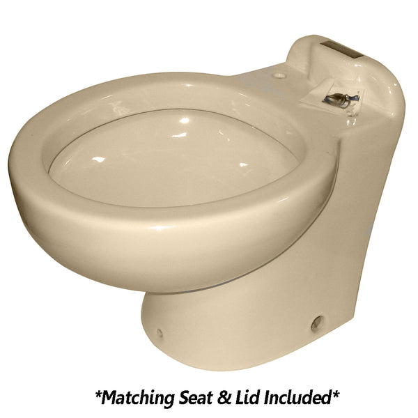 Raritan Marine Elegance - Household Style - Almond - Tall Angle Back - Freshwater Solenoid - Smart Toilet Control - 12V [230AHF012] - Image 1