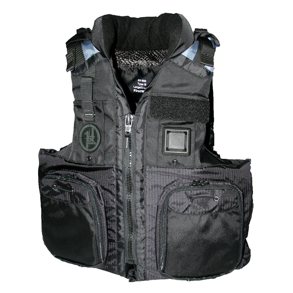 First Watch AV-800 Four Pocket Flotation Vest - Black - Small to Medium [AV-800-BK-S/M] - Image 1