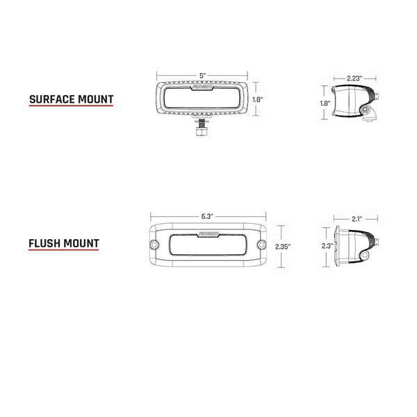 RIGID Industries SR-Q PRO Back Up Light Kit - Surface Mount Diffused - Pair - Black [980023] - Image 2