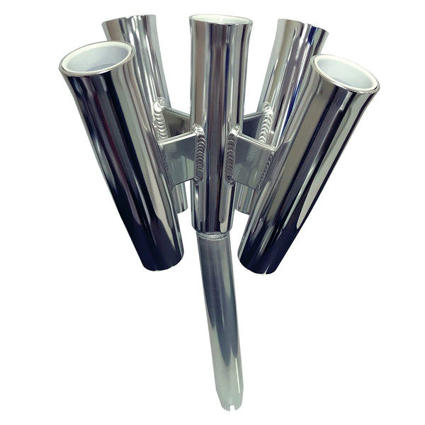 Tigress Five Rod Cluster - Bent Butt - Polished Aluminum [88157-2] - Image 1