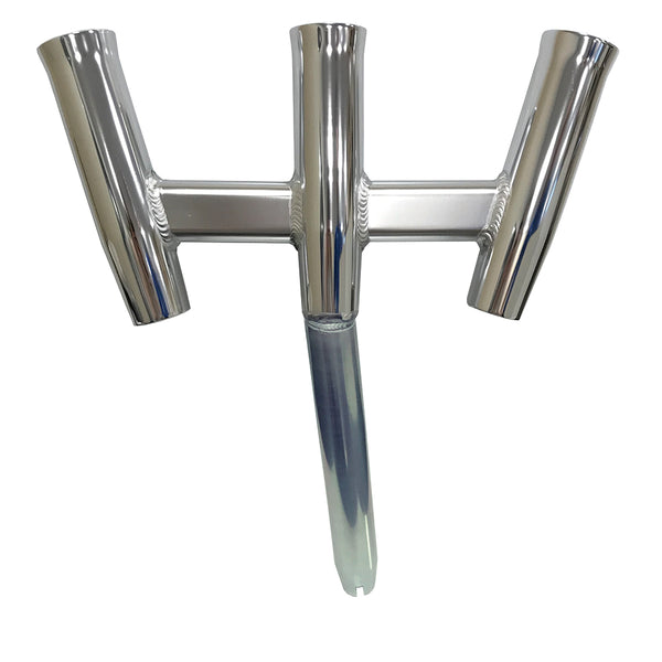 Tigress GS Trident Rod Holder - Bent Butt - Polished Aluminum [88160] - Image 1