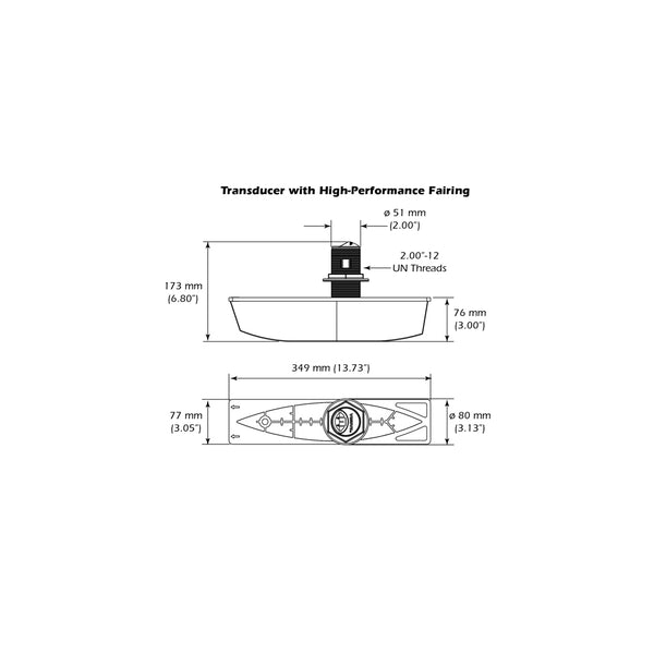 Airmar B785C-M CHIRP Bronze Thru-Hull w/Fairing Block - 600W [B785C-M-MM] - Image 2