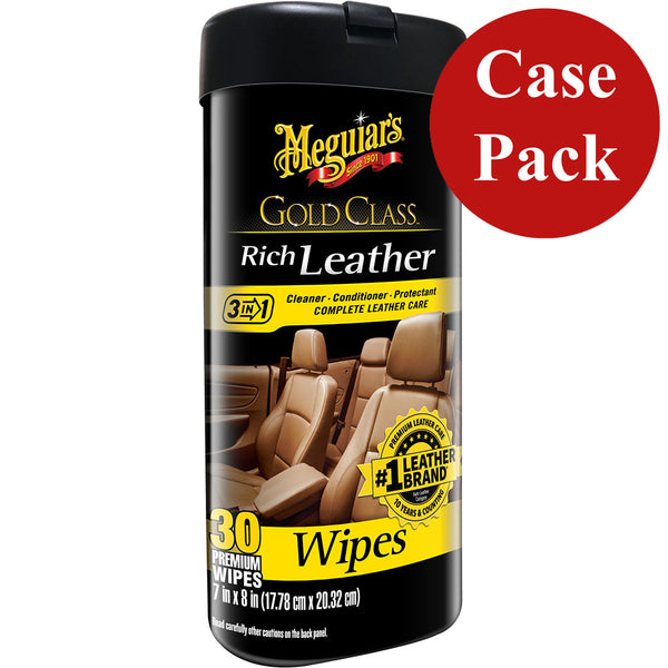 Meguiars Gold Class Rich Leather Cleaner  Conditioner Wipes *Case of 6* [G10900CASE] - Image 1