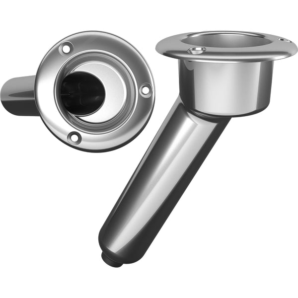 Mate Series Stainless Steel 30 Rod  Cup Holder - Drain - Round Top [C1030D] - Image 1
