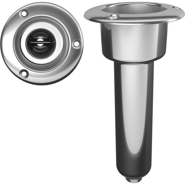 Mate Series Stainless Steel 0 Rod  Cup Holder - Drain - Round Top [C1000D] - Image 1