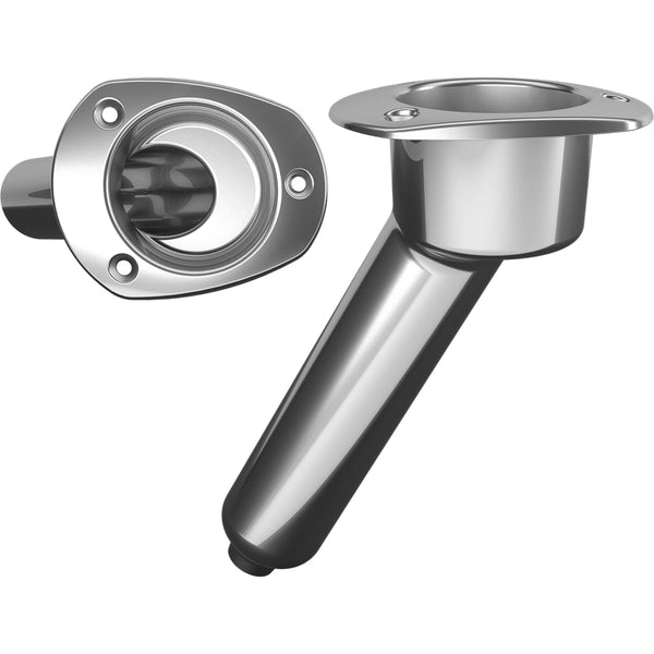 Mate Series Stainless Steel 30 Rod  Cup Holder - Drain - Oval Top [C2030D] - Image 1