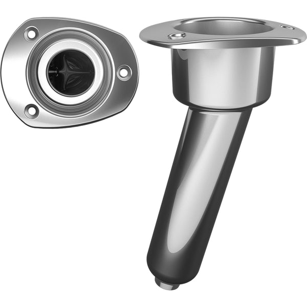 Mate Series Stainless Steel 15 Rod  Cup Holder - Drain - Oval Top [C2015D] - Image 1