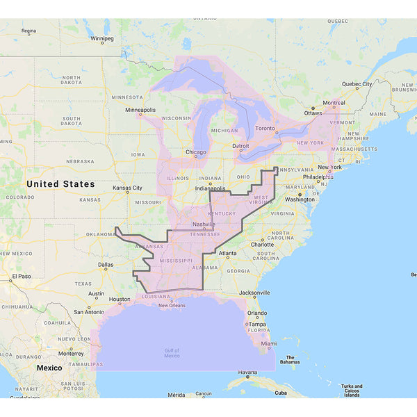 Furuno Gulf of Mexico, Great Lakes  Rivers - Vector Chart  Standard Resolution Satellite Photos f/Part of the Great Lakes - Unlock Code [MM3-VNA-023] - Image 1