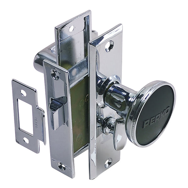 Perko Mortise Latch Set w/Turn Button [0960DP0CHR] - Image 1