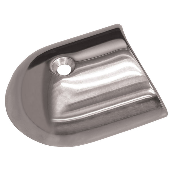 TACO Polished Stainless Steel 2-19/64 Rub Rail End Cap [F16-0091] - Image 1