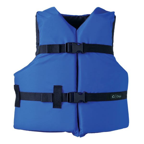 Onyx Nylon General Purpose Life Jacket - Youth 50-90lbs - Blue [103000-500-002-12] - Image 1