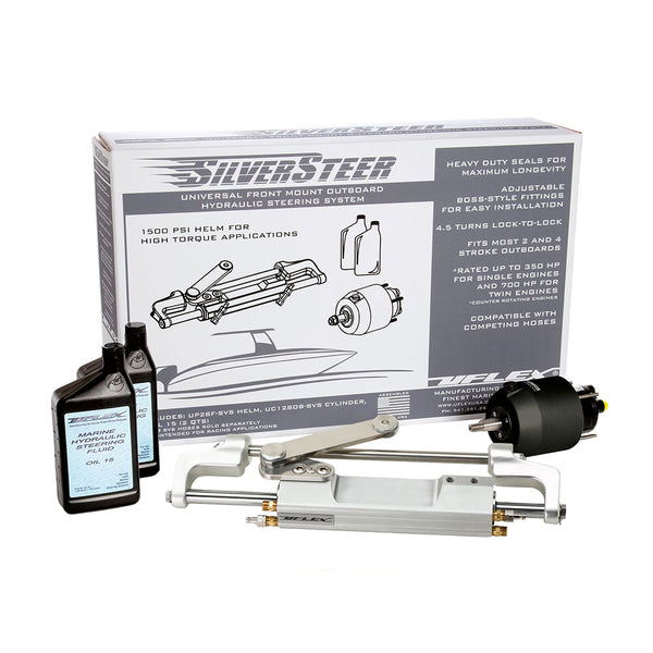 Uflex SilverSteer Universal Front Mount Outboard Hydraulic Tilt Steering System - 1500PSI V2 [SILVERSTEER 2TB] - Image 1