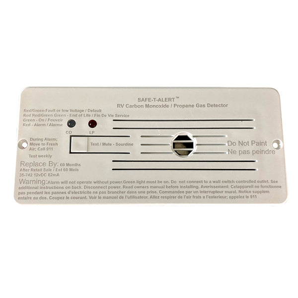Safe-T-Alert Combo Carbon Monoxide Propane Alarms Flush Mount - White [35-742-WHT] - Image 1