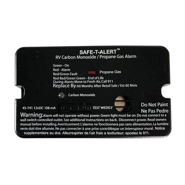 Safe-T-Alert 45-Series Combo Carbon Monoxide Propane Alarm Surface Mount - Black [45-741-BL] - Image 1