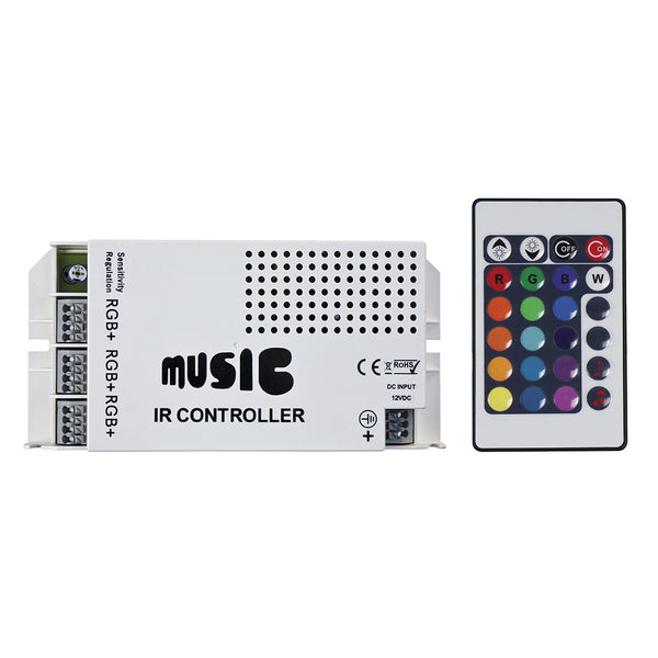 HEISE Sound Activated RGB Controller w/IR Remote [HE-RGBSAC-1] - Image 1