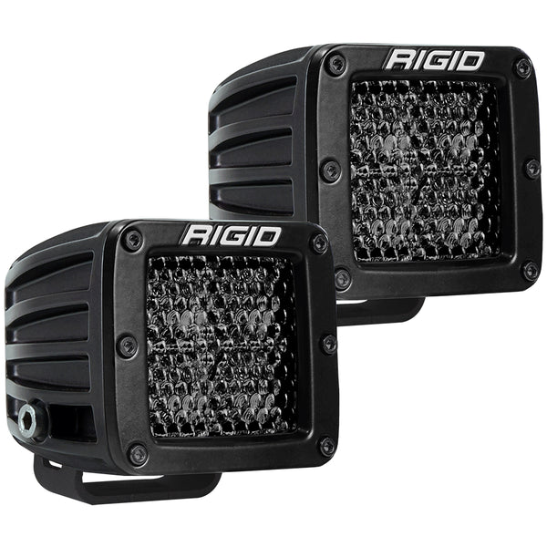 RIGID Industries D-Series Pro Spot Diffused Midnight Surface Mount - Pair [202513BLK] - Image 1