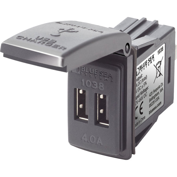 Blue Sea 1038 48V Dual USB Charger Contura Switch Mount [1038] - Image 1