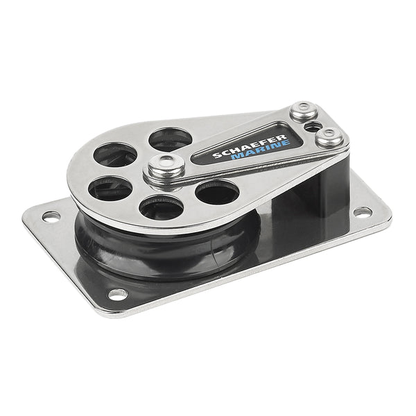 Schaefer Series 5 Flat Base Cheek Block - Stainless Steel Cheeks [505-11] - Image 1
