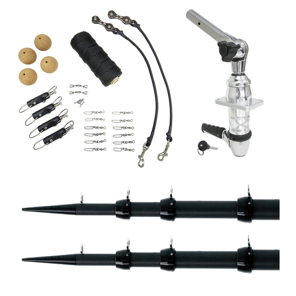Tigress XD Top Mount System - 18 Carbon Fiber Black/Black Ultimate Rigging Kit [88679-00] - Image 1