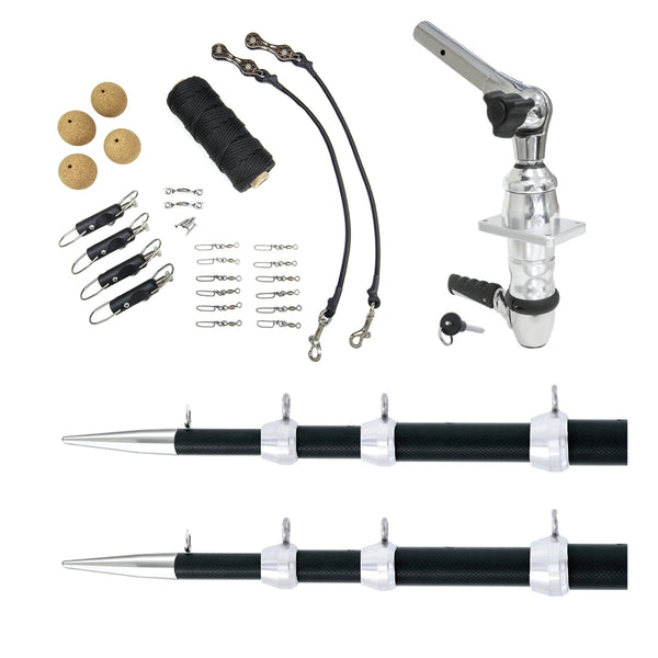 Tigress XD Top Mount System - 18 Carbon Fiber Black/Silver Ultimate Rigging Kit [88679-01] - Image 1