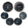 Faria Chesapeake Black w/Stainless Steel Bezel Boxed Set of 6 - Speed, Tach, Fuel Level, Voltmeter, Water Temperature  Oil PSI - Inboard Motors  [KTF064]