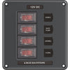 Blue Sea 4320 Circuit Breaker Switch Panel 4 Position - Gray [4320]