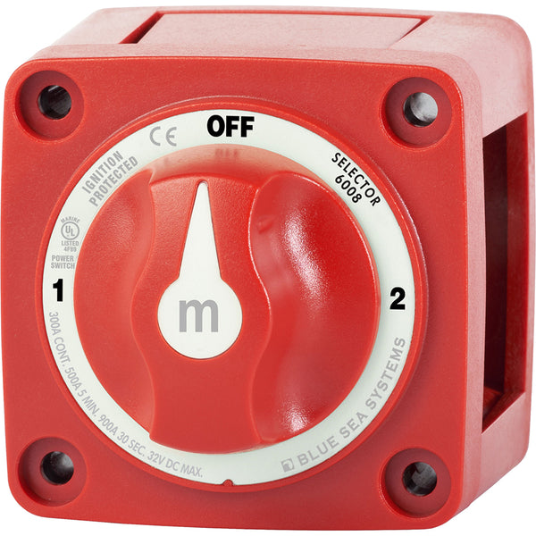 Blue Sea 6008 M-Series Battery Switch 3 Position - Red [6008] - Image 1