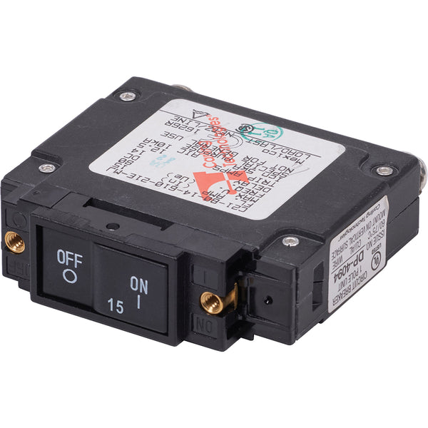 Blue Sea 7442 UL-489 Circuit Breaker - 15A Flat Rocker [7442] - Image 1