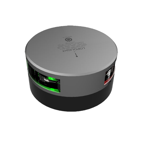 Lopolight Series 201-003 - Starboard  Port Sidelight - 2NM - Horizontal Mount - Green/Red - Silver Housing [201-003] - Image 1