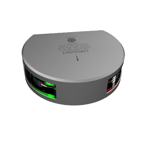 Lopolght Series 201-004 - Starboard  Port Sidelight - 2NM - Vertical Mount - Green/Red - Silver Housing  [201-004] - Image 1