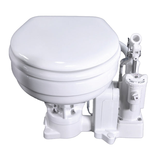 Raritan PH PowerFlush Electric/Manual Toilet - Marine Size - 12v - White [P101E12] - Image 1