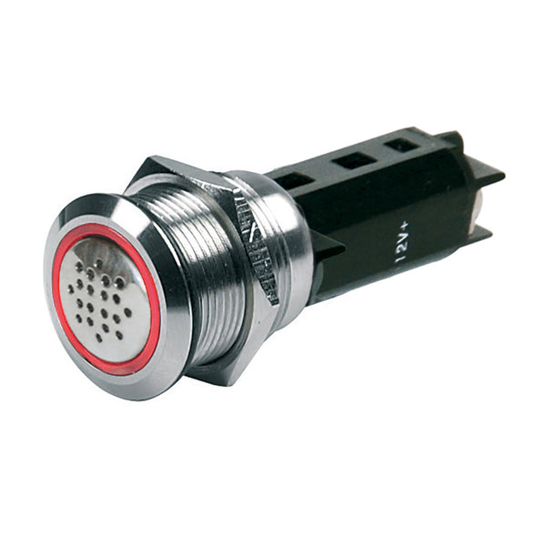 BEP 12V Buzzer w/Red LED Warning Light - Stainless Steel [80-511-0009-00] - Image 1