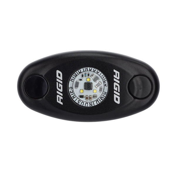 RIGID Industries A-Series Black High Power LED Light Single - Red [480103] - Image 1