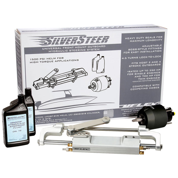 Uflex SilverSteer Front Mount Outboard Hydraulic Steering System w/ UC130-SVS-1 Cylinder [SILVERSTEERXP1] - Image 1