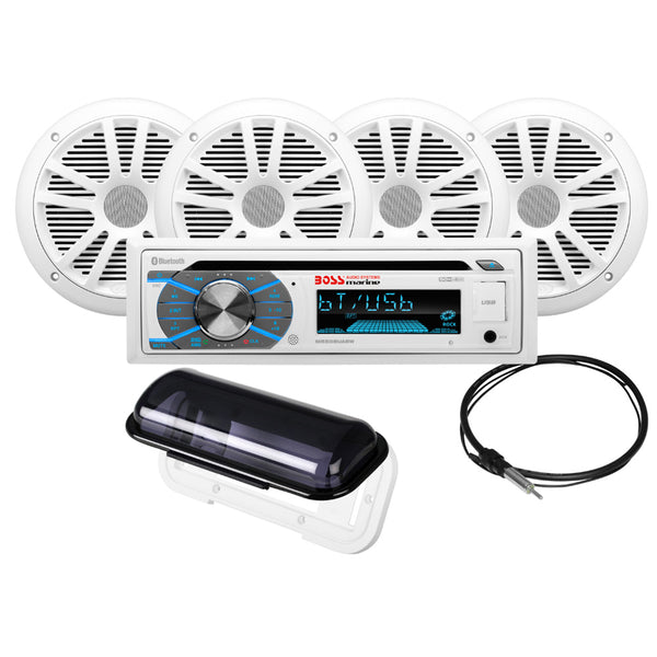 Boss Audio MCK508WB.64S Marine Stereo  2 Pairs of 6.5